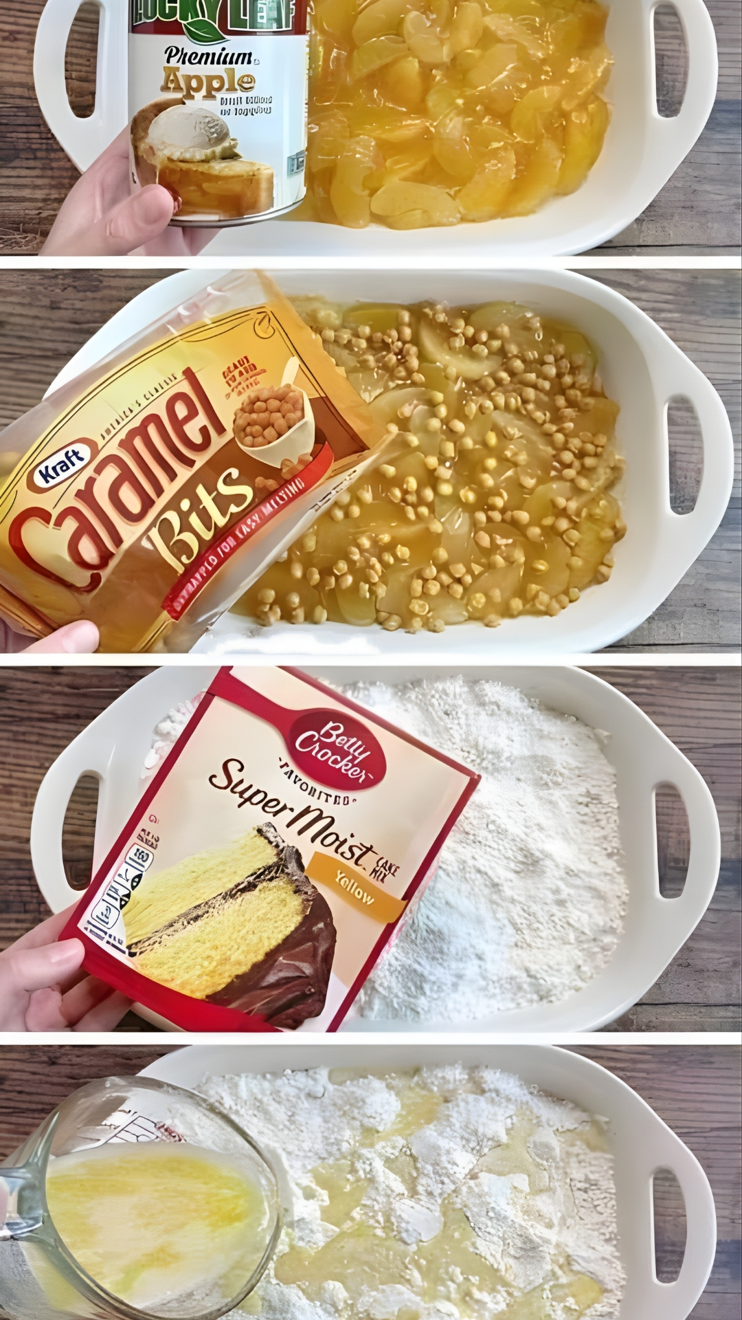 CARAMEL APPLE COBBLER DUMP CAKE