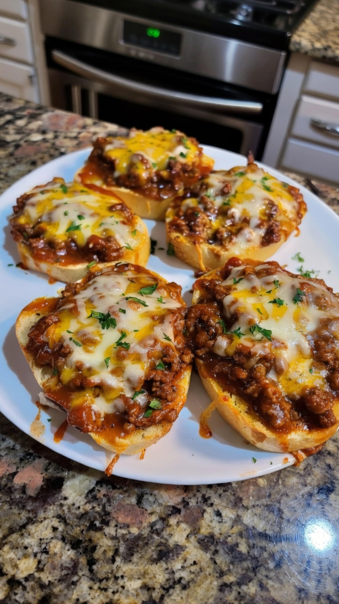 OPEN FACE GARLIC TOAST SLOPPY JOES
