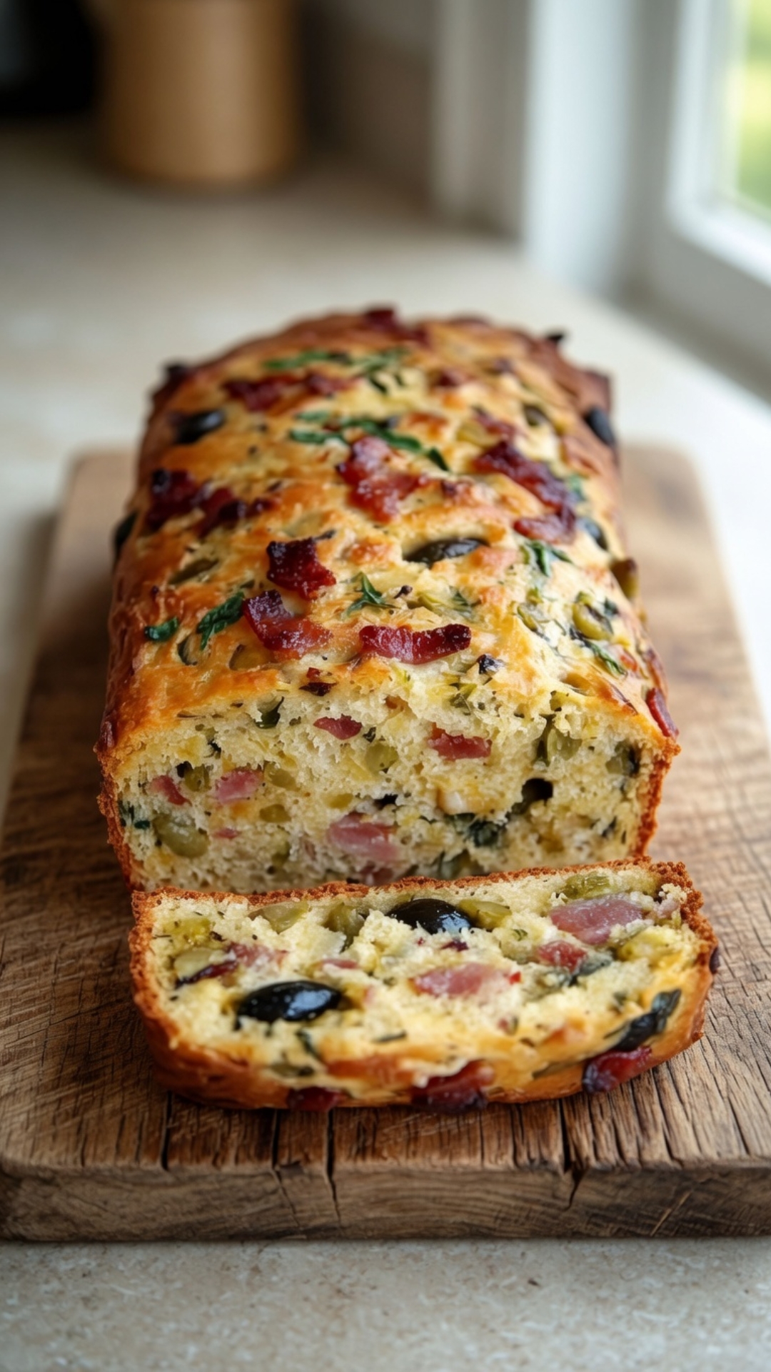OLIVE, BACON AND CHEESE BREAD