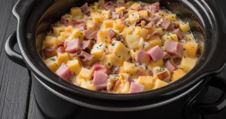 CROCKPOT HAM AND POTATO CASSEROLE