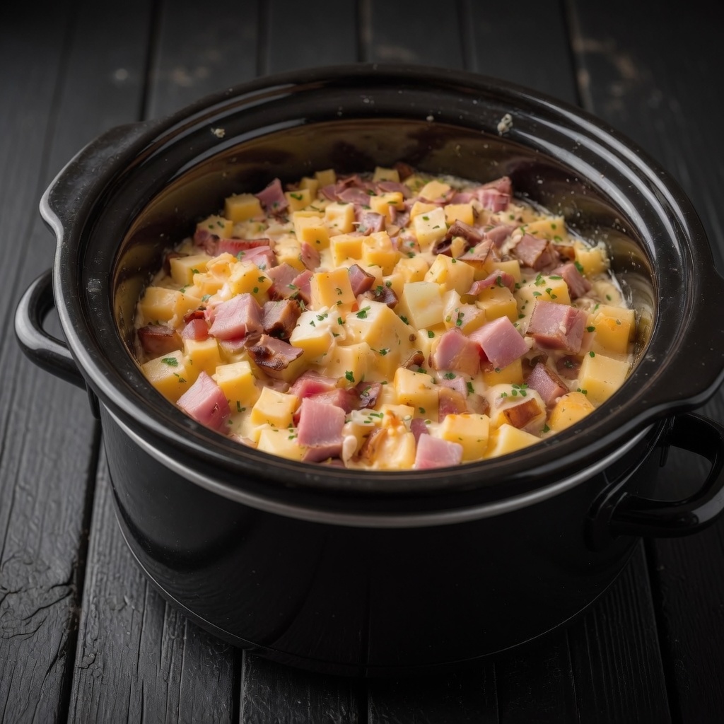 CROCKPOT HAM AND POTATO CASSEROLE