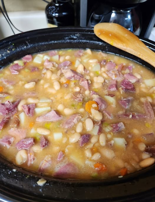 CROCKPOT NAVY BEAN AND HAM SOUP