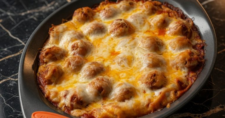 Cheesy Turkey Meatball Skillet