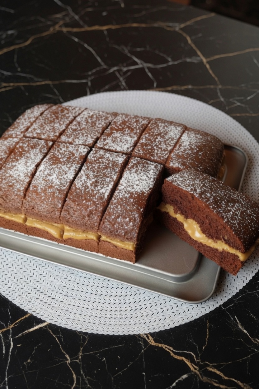 CHOCOLATE COFFEE CAKE WITH LOTUS CREAM TOPPING