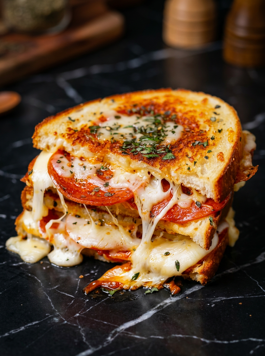 PIZZA GRILLED CHEESE SANDWICH