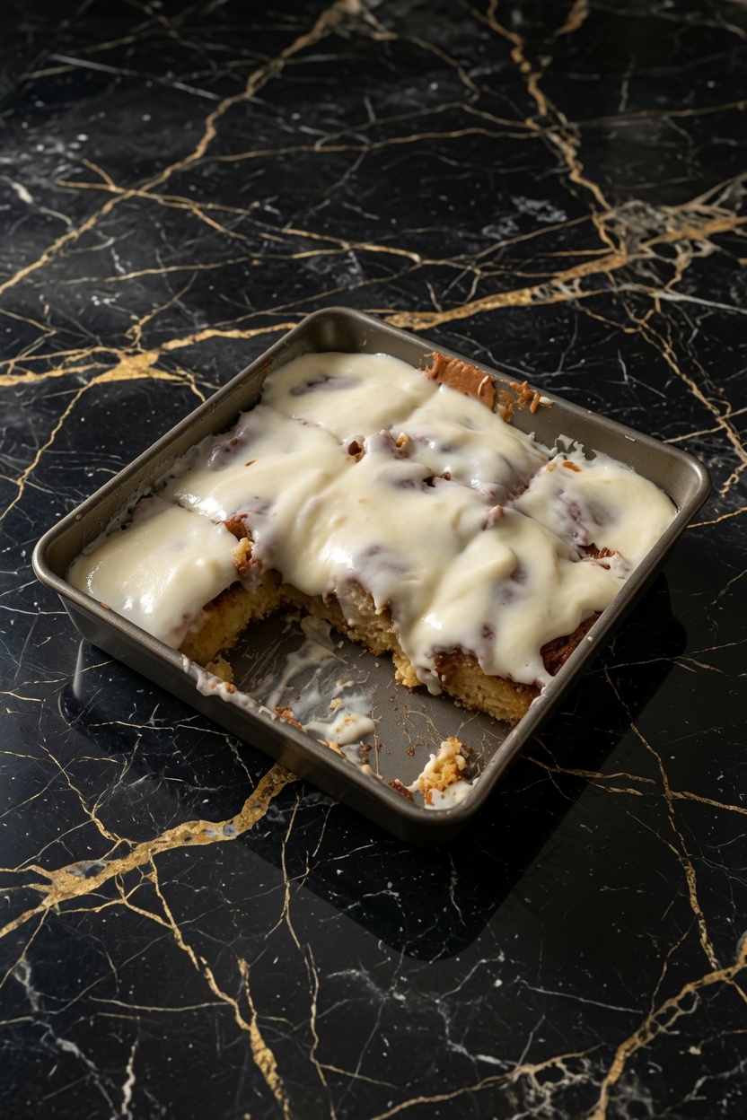 CINNAMON ROLL CAKE WITH CREAM CHEESE FROSTING