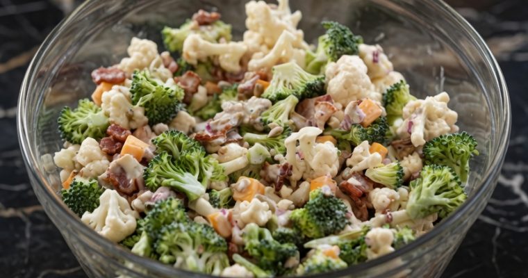 Broccoli Cauliflower Salad