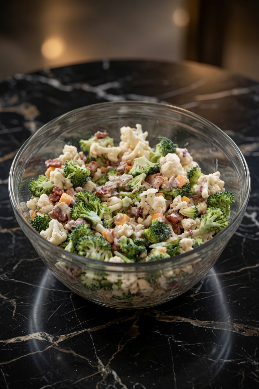 Broccoli Cauliflower Salad