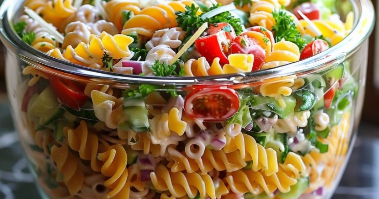 LAYERED PASTA SALAD