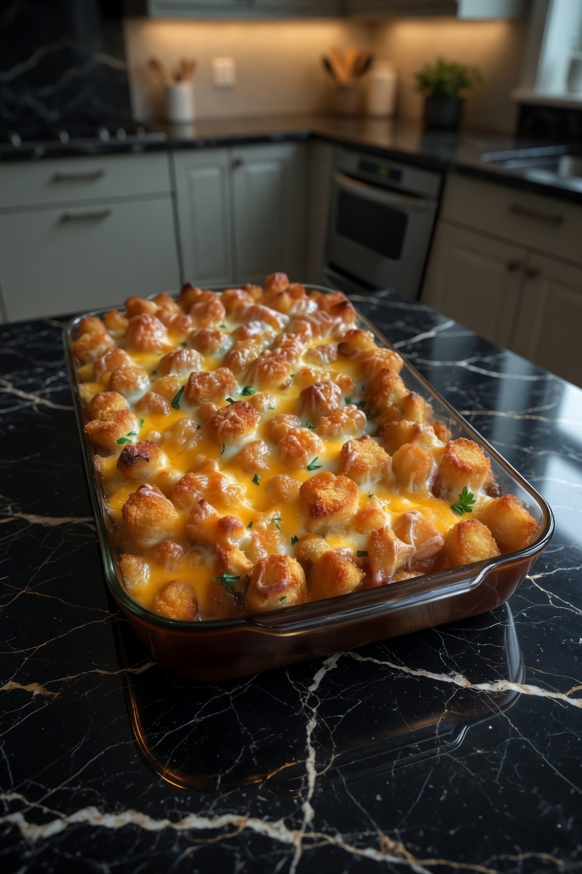 VICTORY’S TATER TOT CASSEROLE