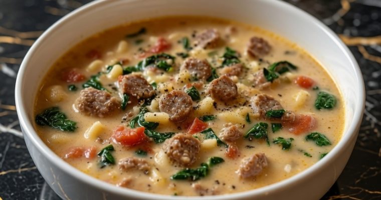 Creamy Parmesan Italian Sausage Soup