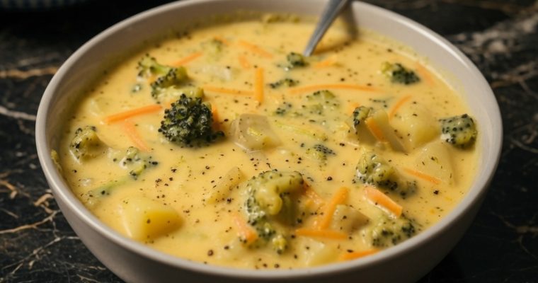 Crockpot Potato Broccoli Cheddar Soup