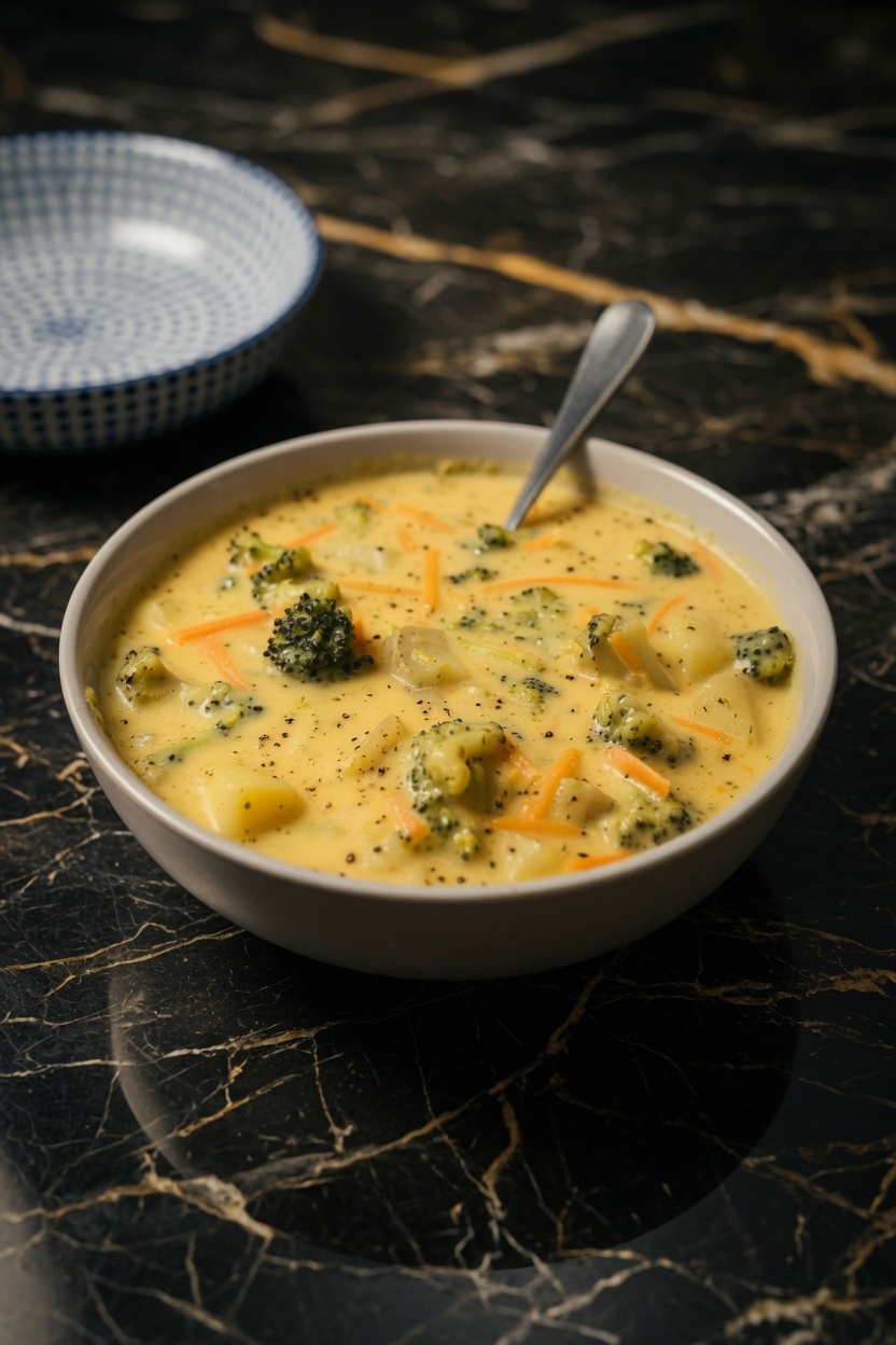 Crockpot Potato Broccoli Cheddar Soup