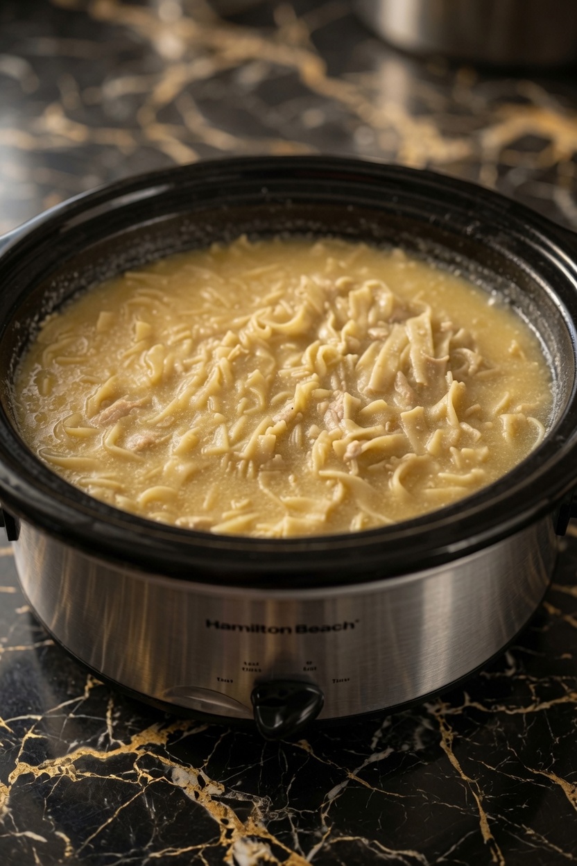 CROCK POT CHICKEN NOODLE SOUP