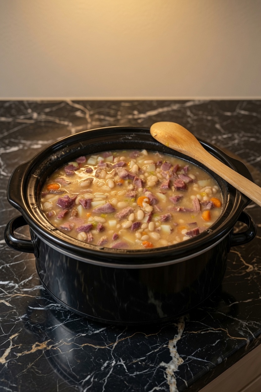 CROCKPOT NAVY BEAN AND HAM SOUP