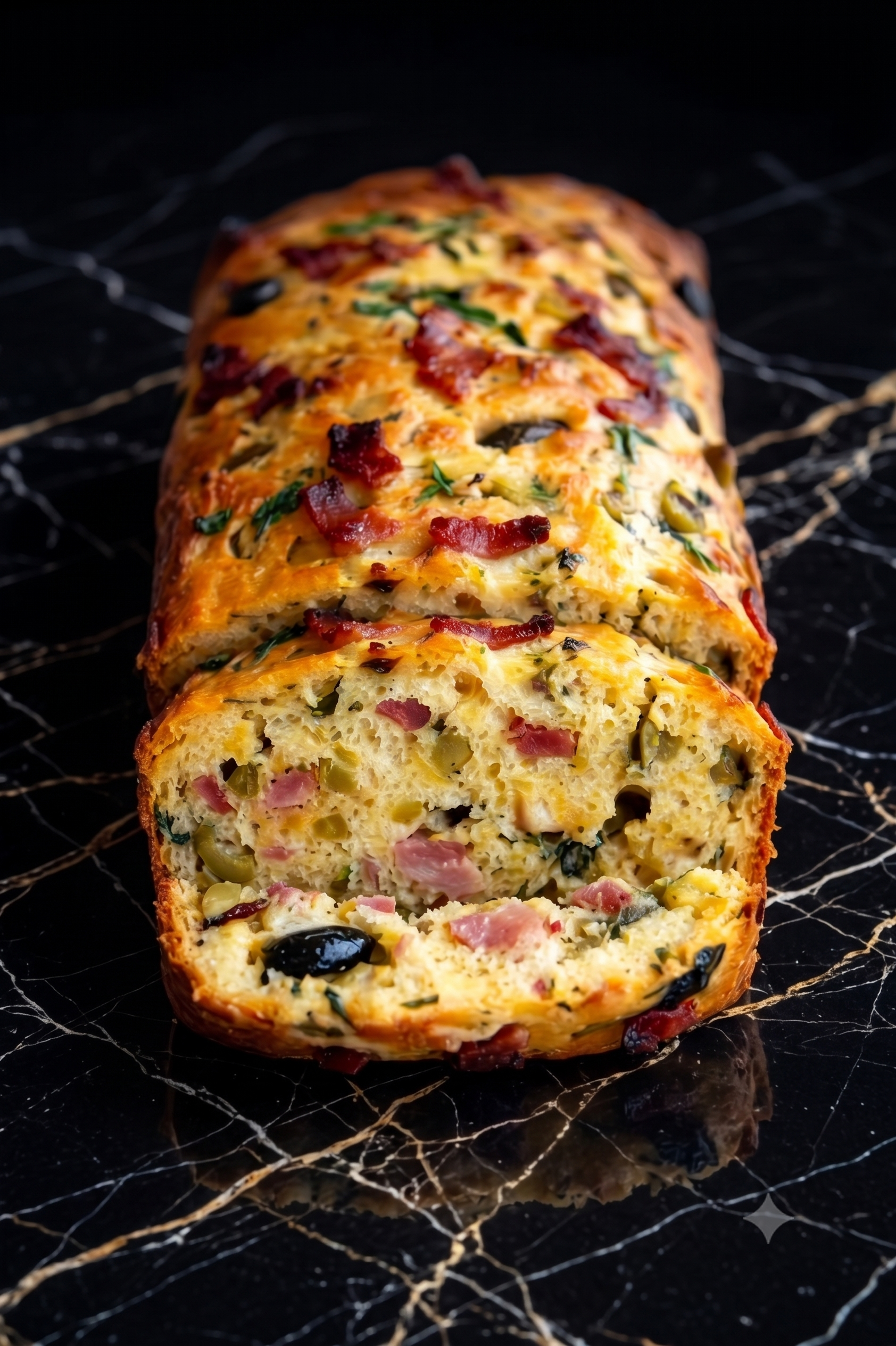 OLIVE, BACON AND CHEESE BREAD