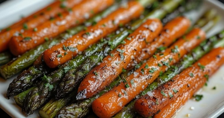 ROASTED ASPARAGUS AND CARROTS