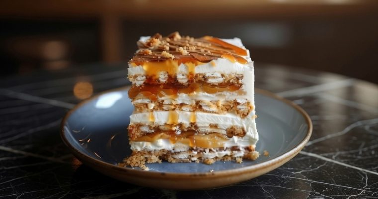 SALTED CARAMEL ICEBOX CAKE