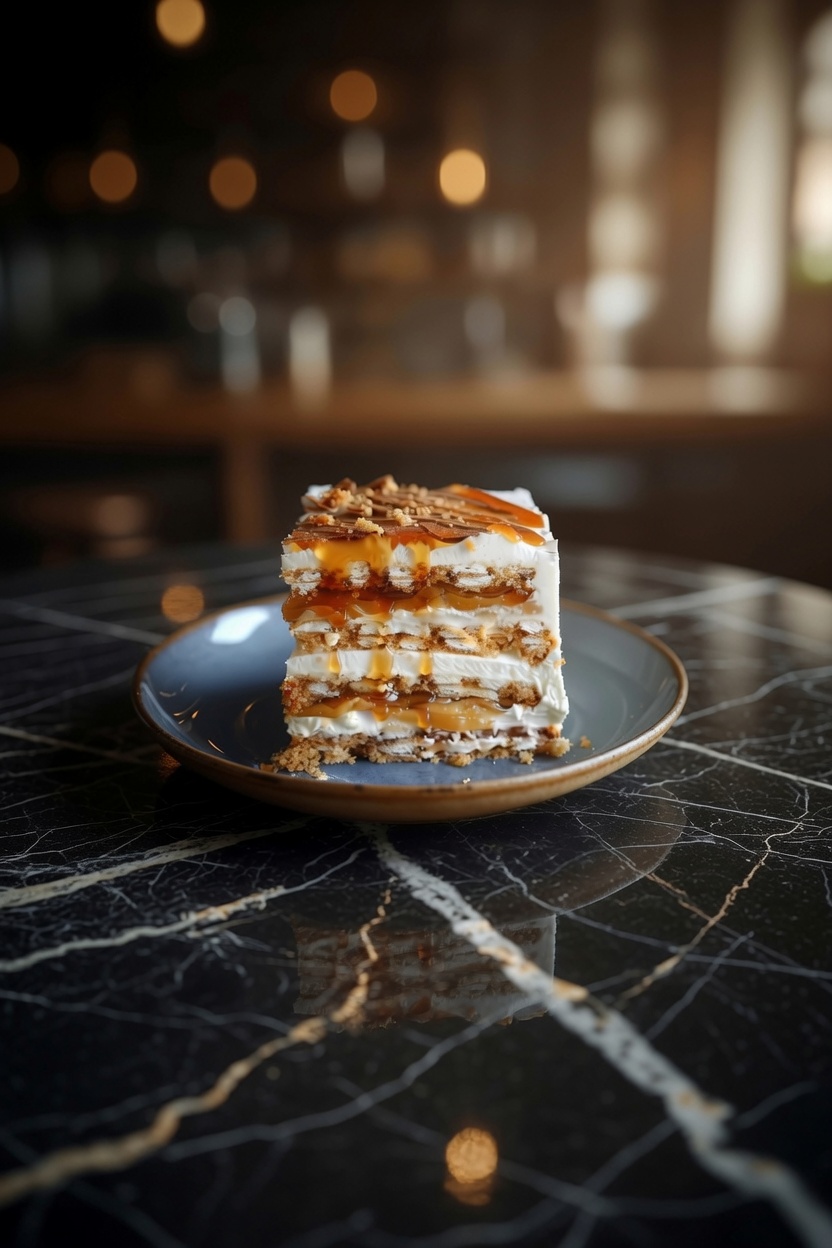 SALTED CARAMEL ICEBOX CAKE