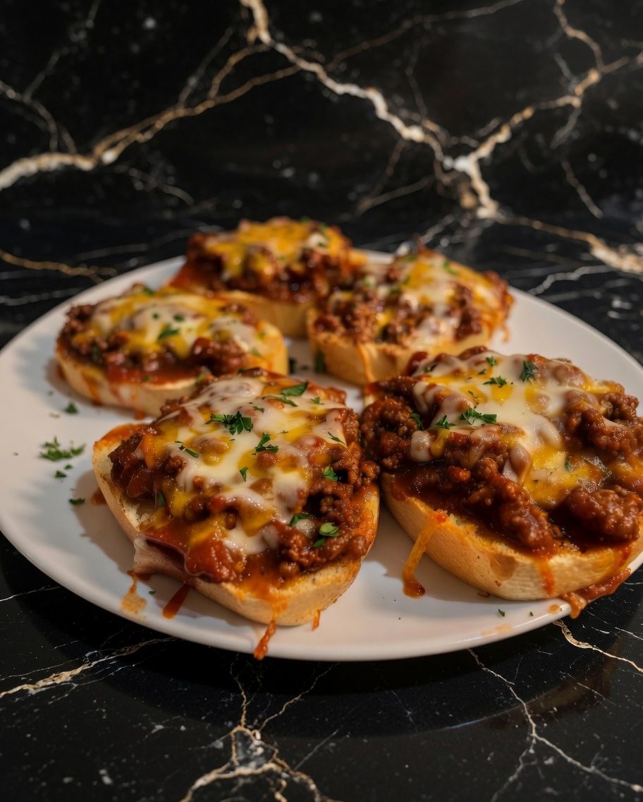 OPEN FACE GARLIC TOAST SLOPPY JOES