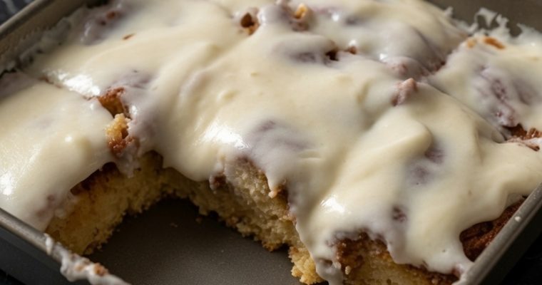 CINNAMON ROLL CAKE WITH CREAM CHEESE FROSTING