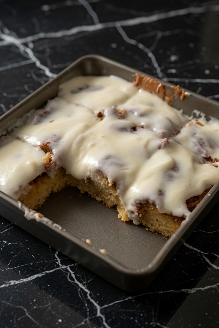 CINNAMON ROLL CAKE WITH CREAM CHEESE FROSTING