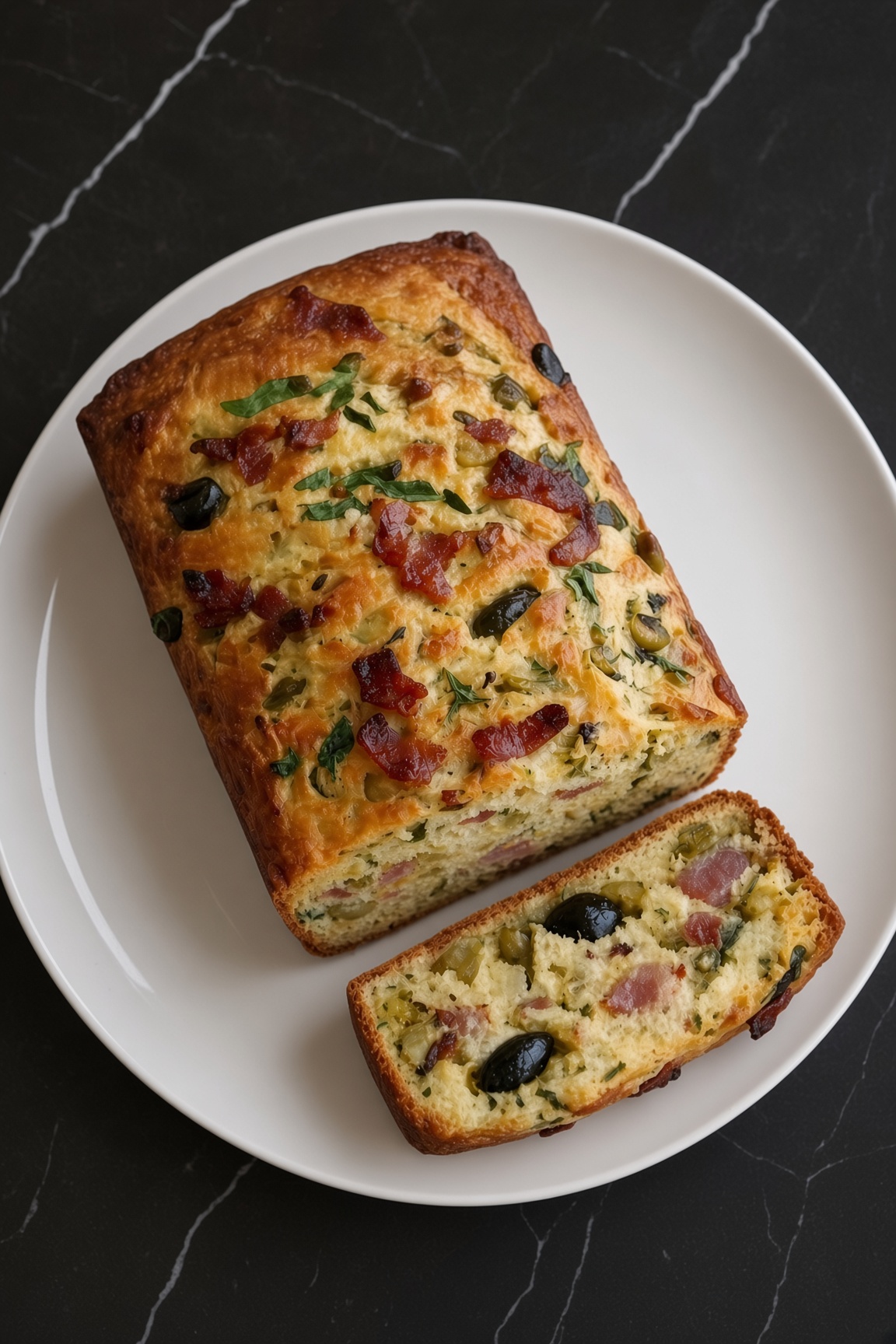 OLIVE, BACON AND CHEESE BREAD