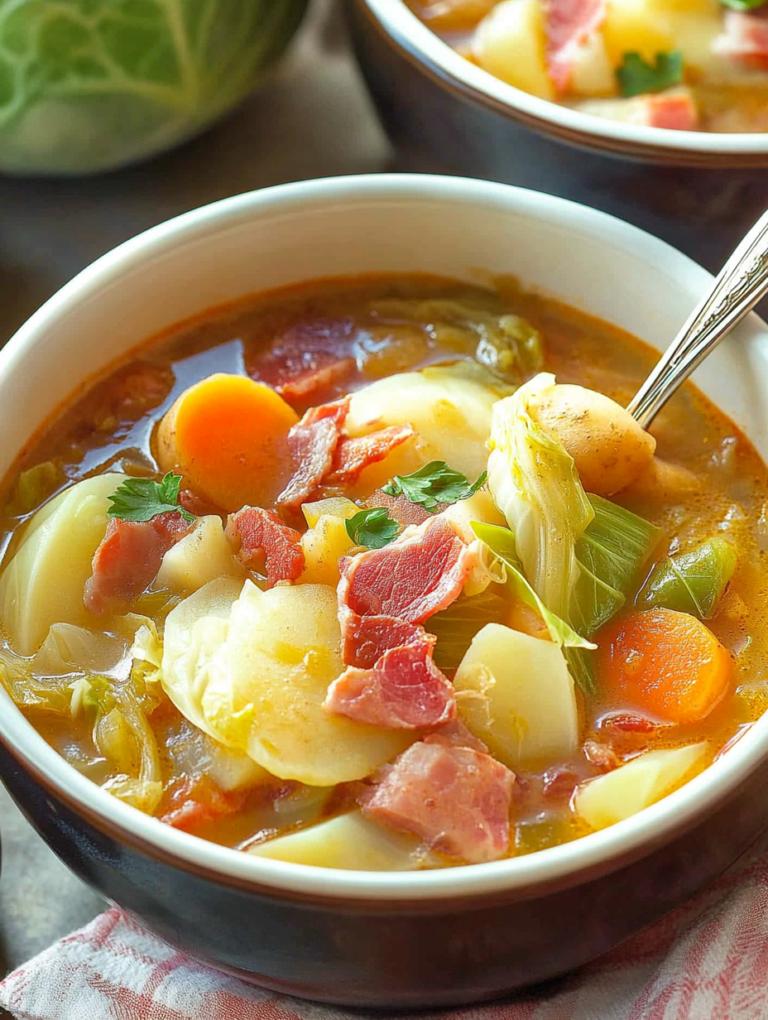 Irish Bacon, Cabbage, and Potato Soup