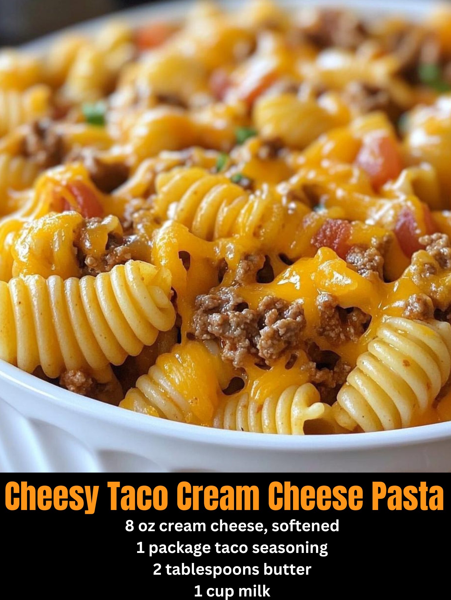 Cheesy Taco Cream Cheese Pasta