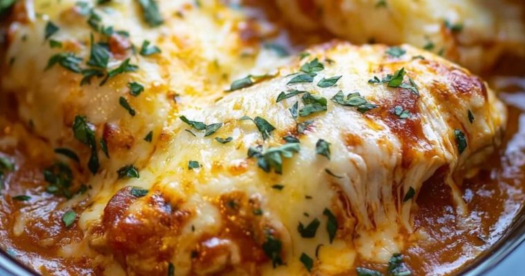 Slow Cooker Cheesy Mozzarella Chicken