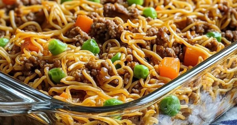 Ground Beef Chow Mein Casserole