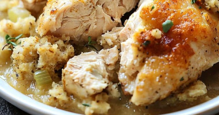 Slow Cooker Chicken & Stuffing