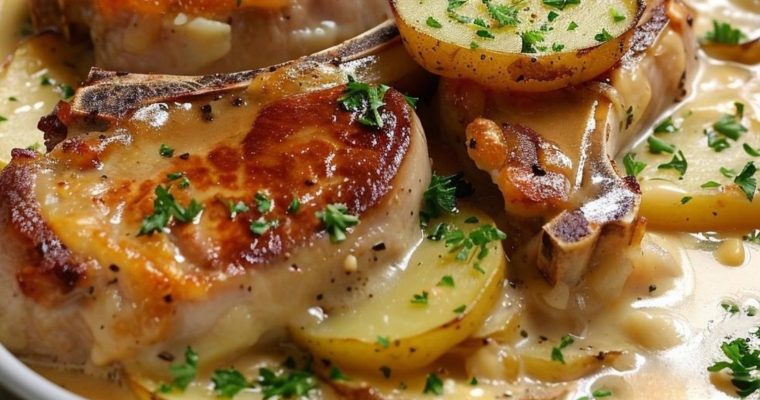 Pork Chops with Scalloped Potatoes