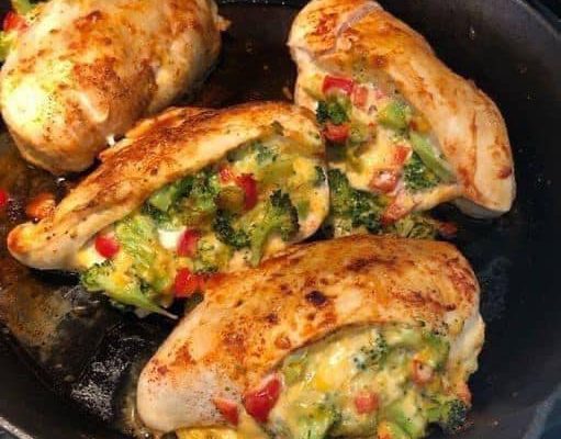 Broccoli Cheddar Stuffed Chicken Breasts