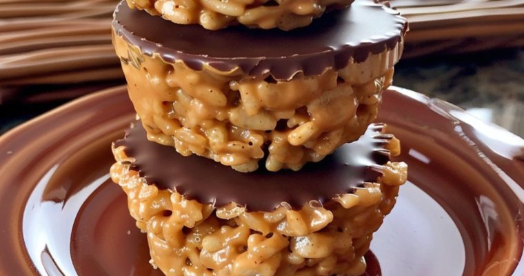 Chocolate Peanut Butter Rice Krispie Cups