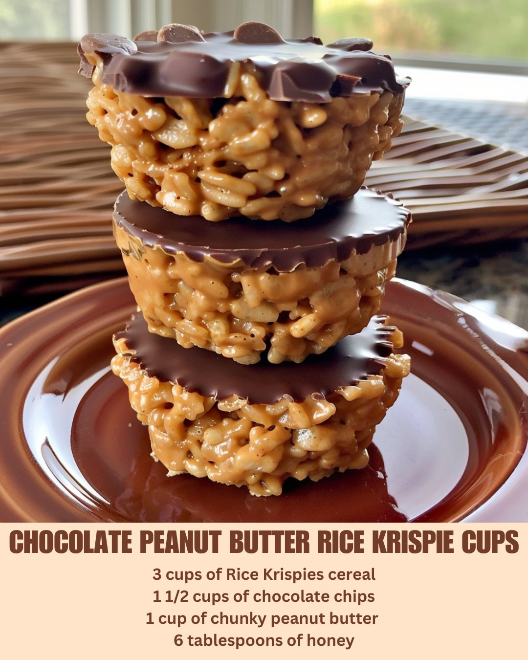 Chocolate Peanut Butter Rice Krispie Cups