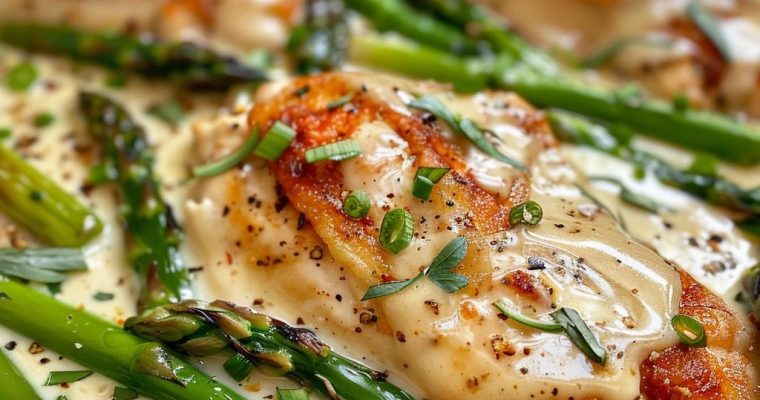 CAESAR CHICKEN WITH ASPARAGUS