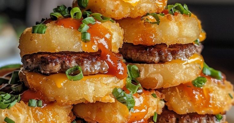Mini Tater Tot Cheeseburgers