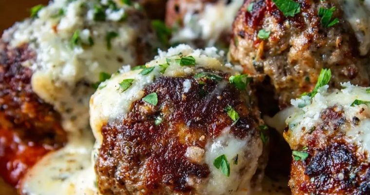 Mozzarella Cheese Stuffed Meatballs