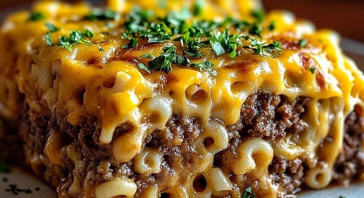 Mac and Cheese Meatloaf Casserole