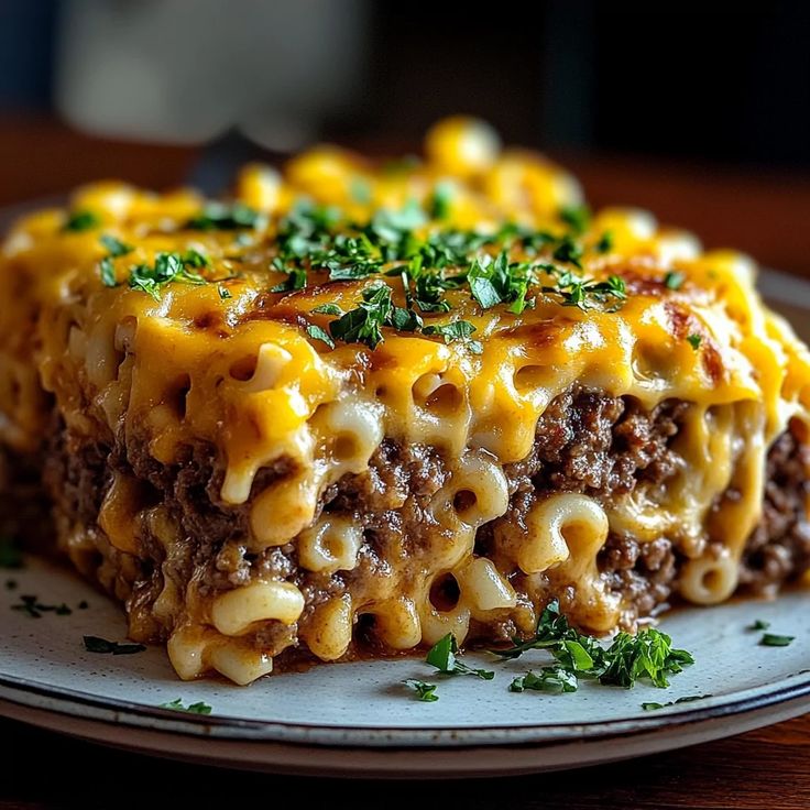 Mac and Cheese Meatloaf Casserole