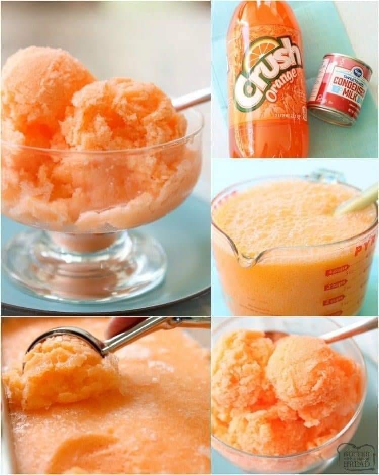 TWO-INGREDIENT ORANGE SHERBET