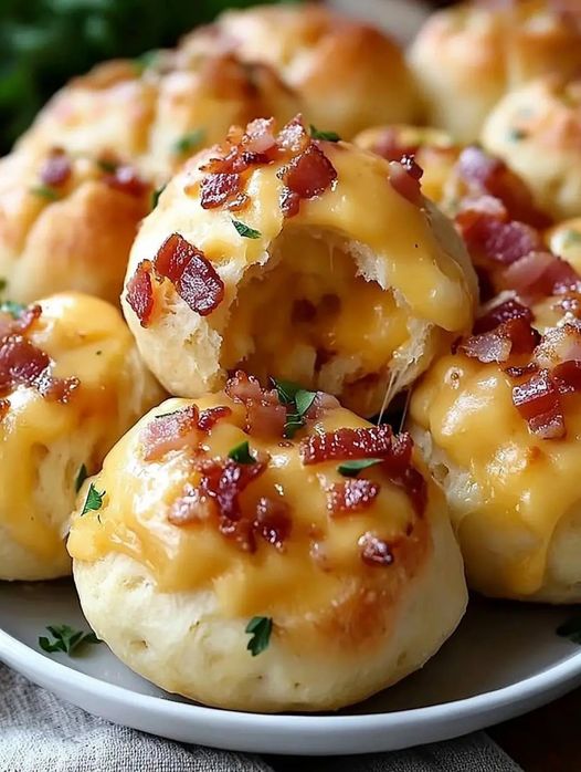 BAKED BACON STUFFED CHEESE BOMBS