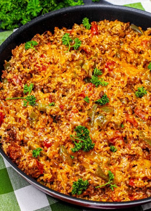 Ground Beef Stuffed Pepper Skillet