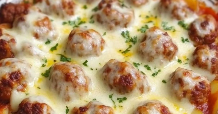 Gratin Potato and Meatballs