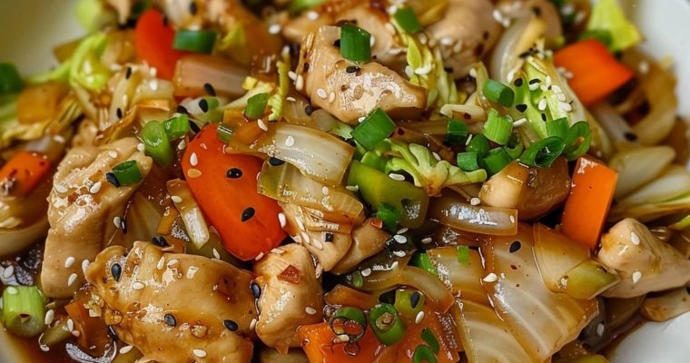 Chinese Chicken Cabbage Stir-Fry