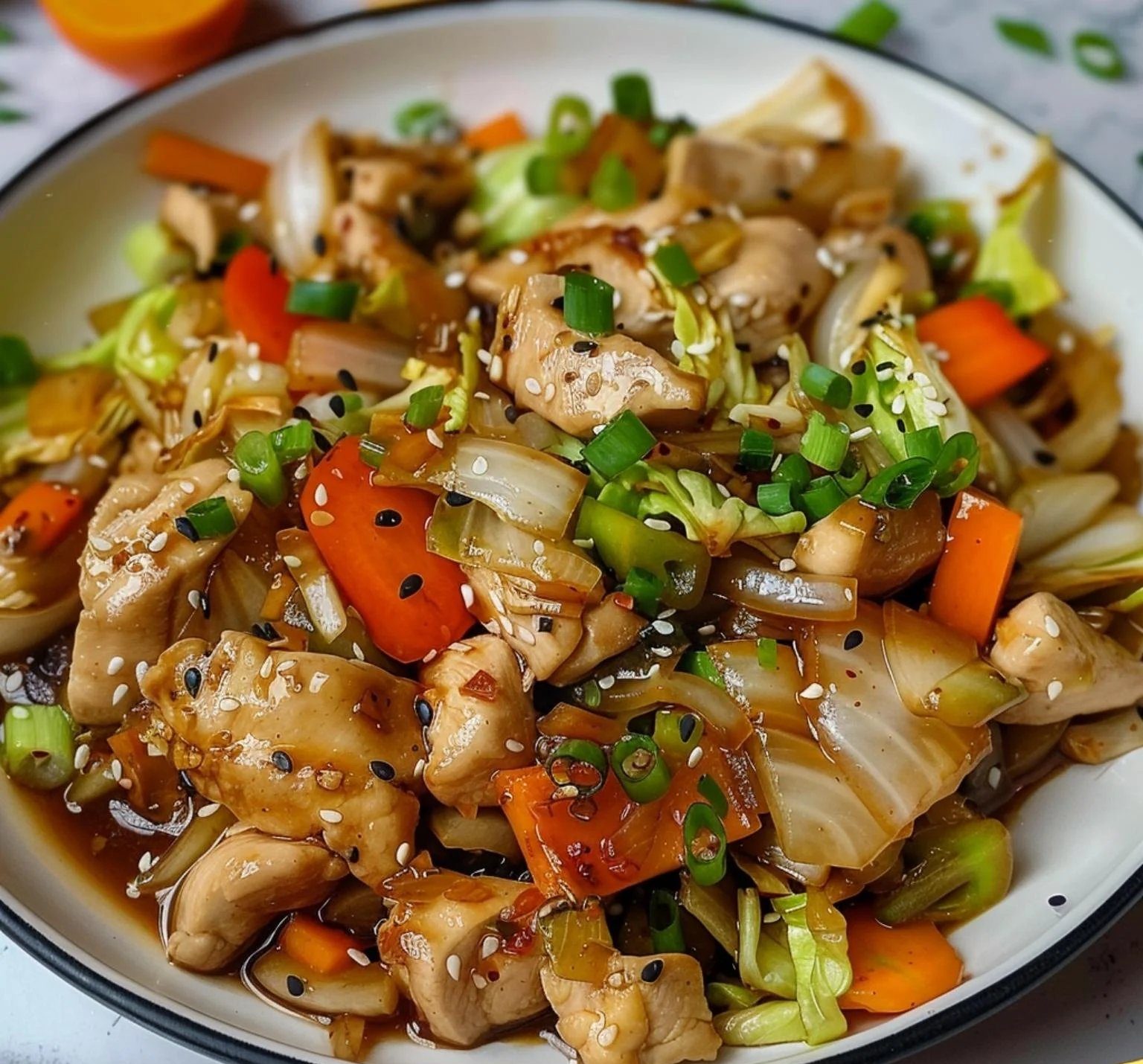 Chinese Chicken Cabbage Stir-Fry