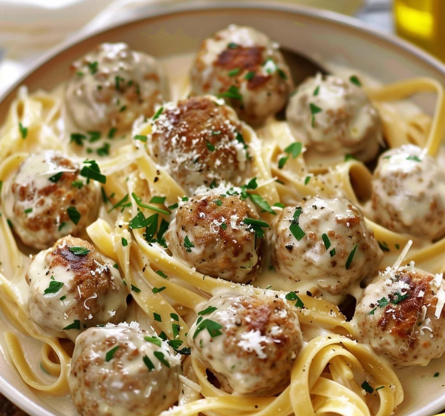 Classic Meatballs Alfredo