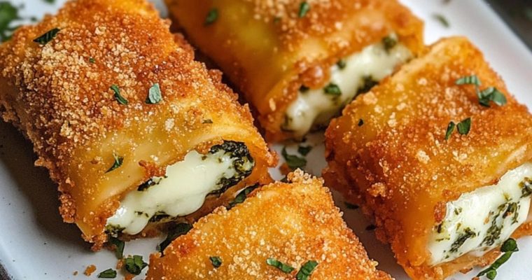 Crispy Fried Lasagna Rolls