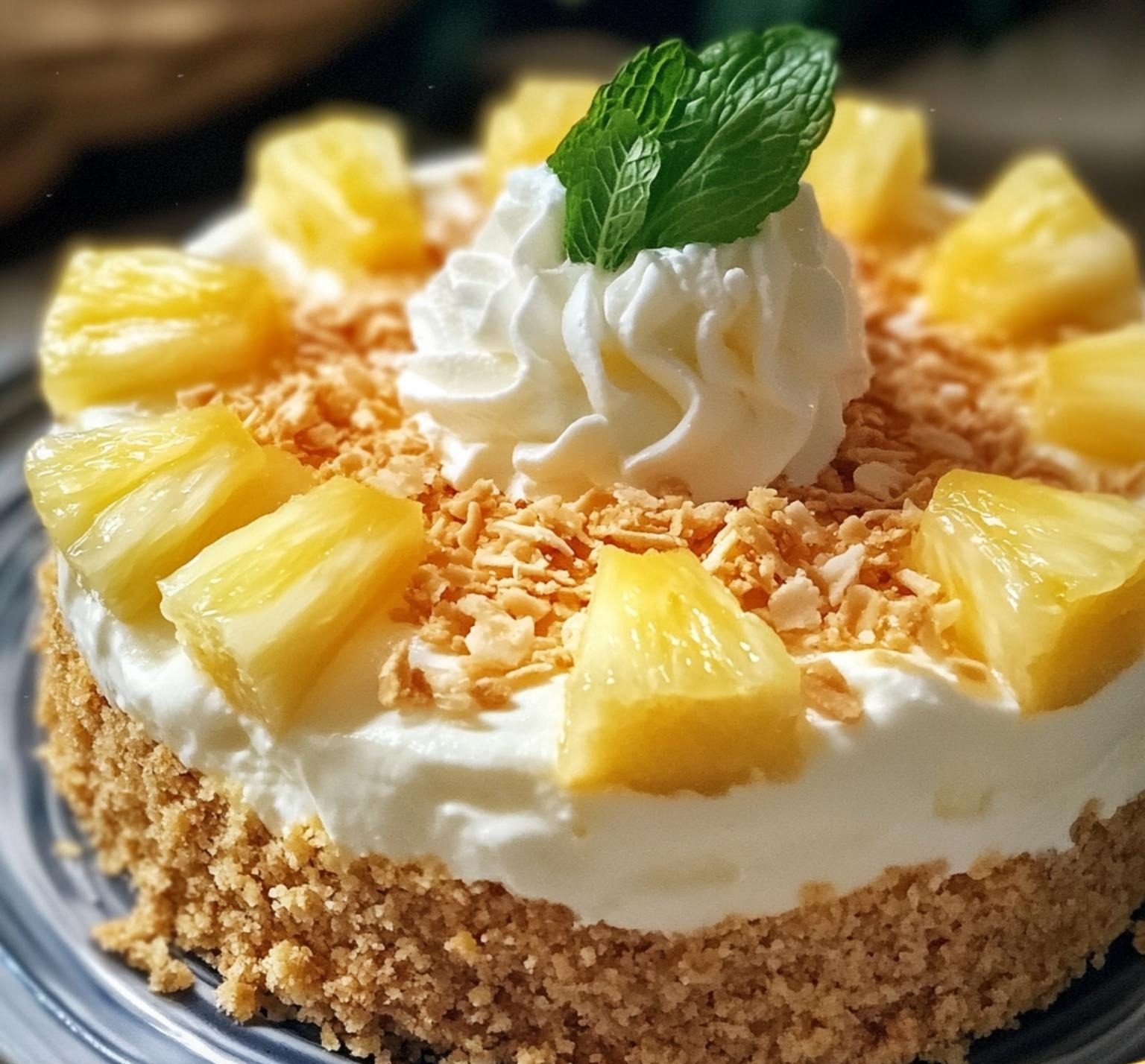 No-Bake Pineapple Heaven Cheesecake